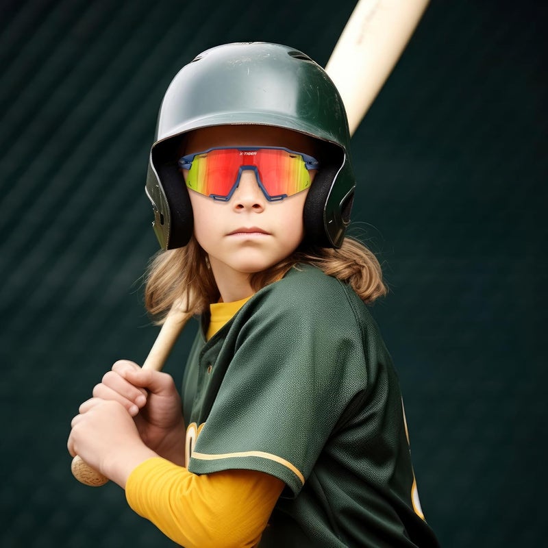Xtiger Polarized Kids Sunglasses Youth Baseball Sunglasses UV400 Boys Girls Sports Sun Glasses for Softball Cycling Scooter - Image 2